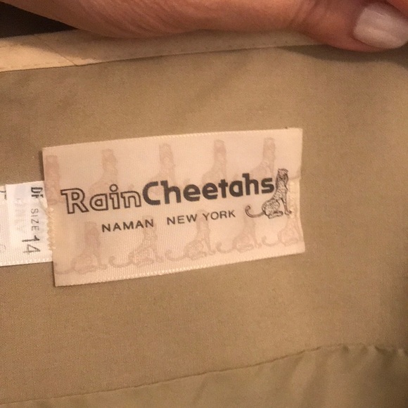 Reduced-RAINCHEETAS Vintage Khaki Raincoat EUC - Picture 2 of 8